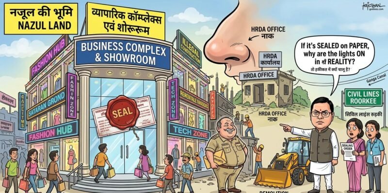धामी सरकार को चुनौती? रुड़की में ‘नजूल’ की जमीन पर खड़े हो गए अवैध व्यापारिक साम्राज्य…