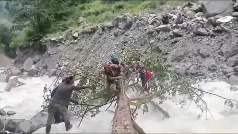 “विकास शायद रास्ता भूल गया… आज भी पेड़ के सहारे जिंदगी और मौत के बीच सफर करने को मजबूर हैं ग्रामीण”